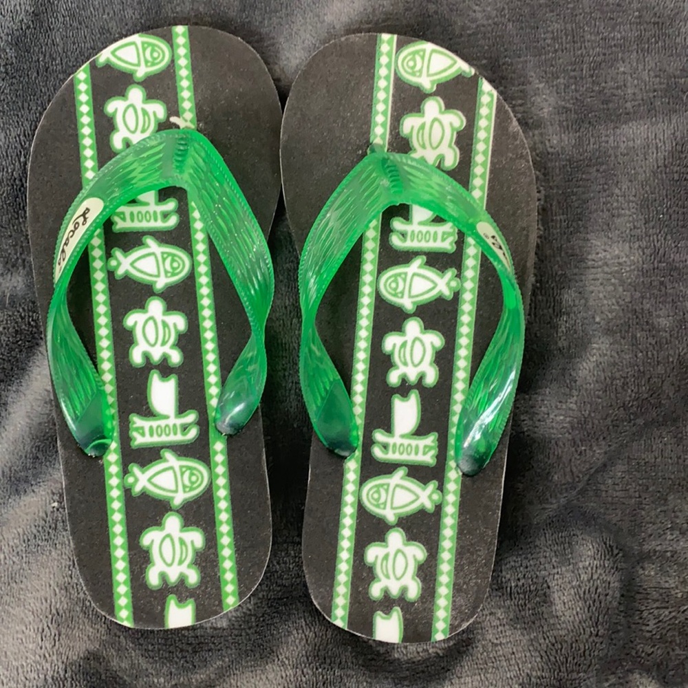 Locals Green flip flops